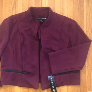 NWT Madison Leigh Cropped open front jacket